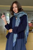 Made in Italy Donegal Cotton Jersey Smock Dress Navy